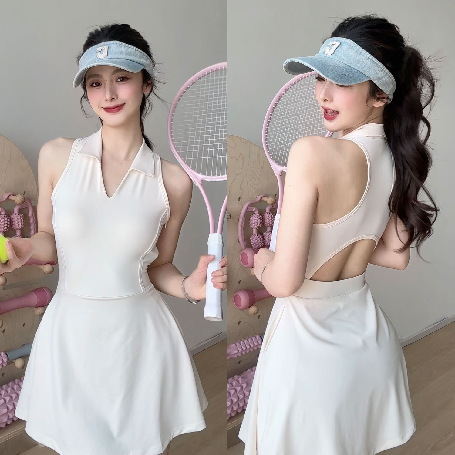 SilqSports White Dress